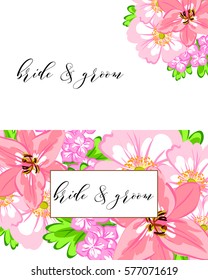 Invitation with floral background