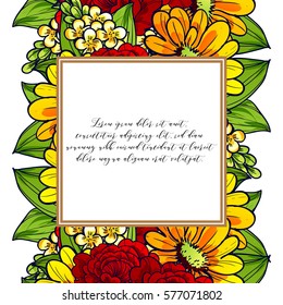 Invitation with floral background