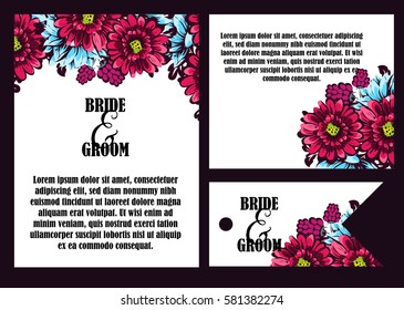 Invitation with floral background