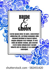 Invitation with floral background