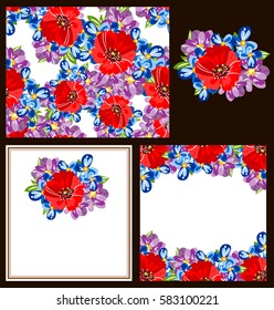 Invitation with floral background