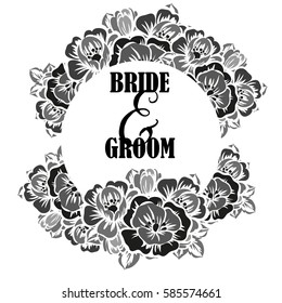 Invitation with floral background