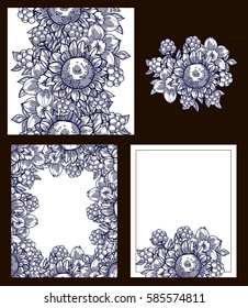 Invitation with floral background