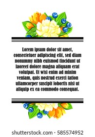 Invitation with floral background