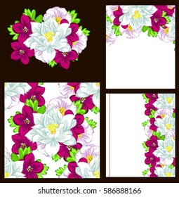 Invitation with floral background