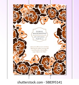 Invitation with floral background