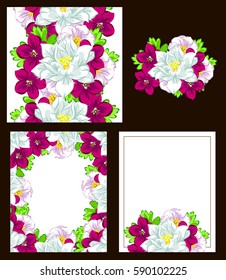 Invitation with floral background