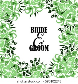 Invitation with floral background