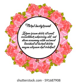 Invitation with floral background