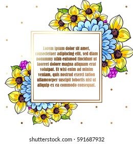 Invitation with floral background