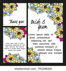 Invitation with floral background