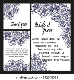 Invitation with floral background