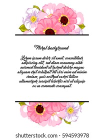 Invitation with floral background