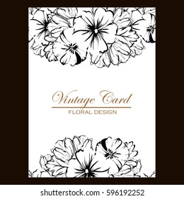Invitation with floral background