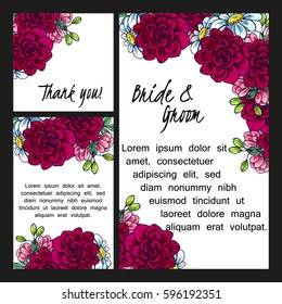 Invitation with floral background