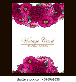Invitation with floral background