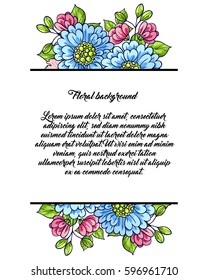 Invitation with floral background