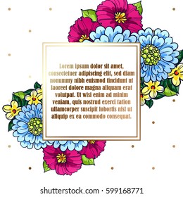Invitation with floral background