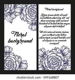 Invitation with floral background