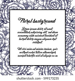 Invitation with floral background