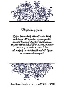 Invitation with floral background