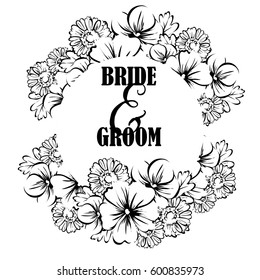 Invitation with floral background