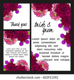 Invitation with floral background