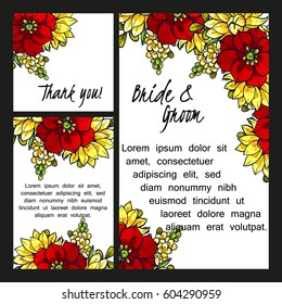 Invitation with floral background