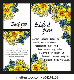 Invitation with floral background
