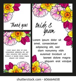 Invitation with floral background