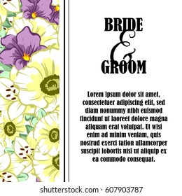 Invitation with floral background