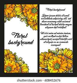 Invitation with floral background