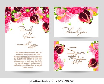 Invitation with floral background