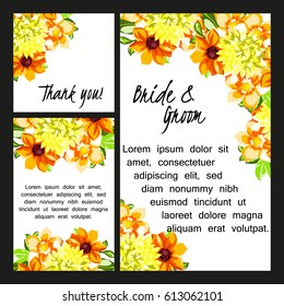 Invitation with floral background