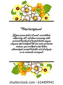 Invitation with floral background