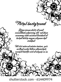 Invitation with floral background
