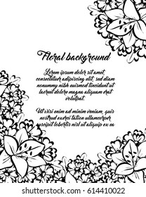 Invitation with floral background