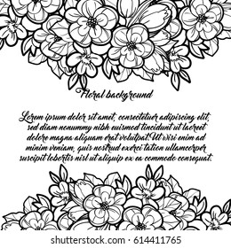 Invitation with floral background