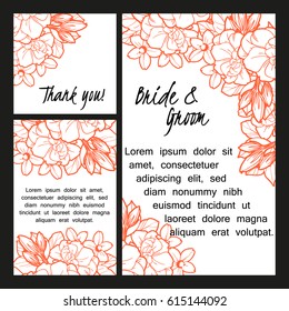 Invitation with floral background