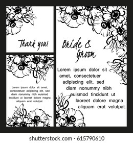 Invitation with floral background