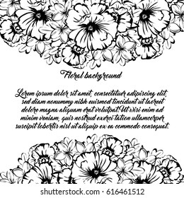 Invitation with floral background