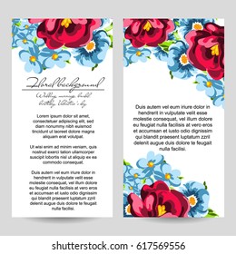 Invitation with floral background