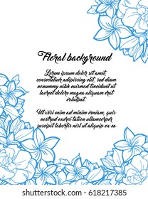 Invitation with floral background