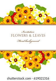 Invitation with floral background