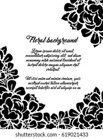 Invitation with floral background
