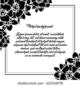 Invitation with floral background