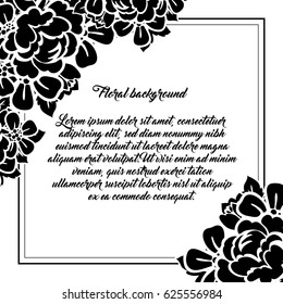 Invitation with floral background
