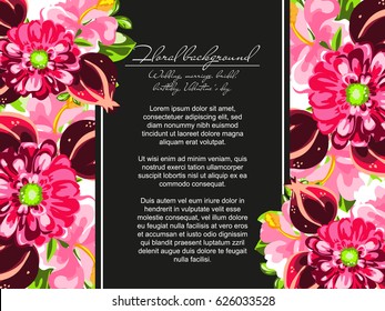 Invitation with floral background Invitation with floral background