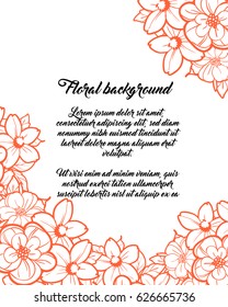 Invitation with floral background