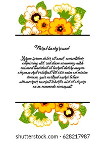 Invitation with floral background